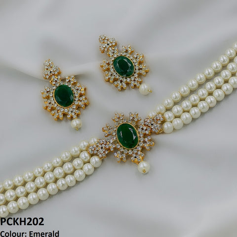 PCKH202 FRN Oval Pearl Choker Set - PCKH