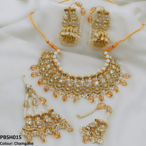 PBSH015 SDQ Bridal Necklace Set - PBSH