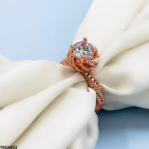 TRGH053 KRL Round Flower Ring - TRGH