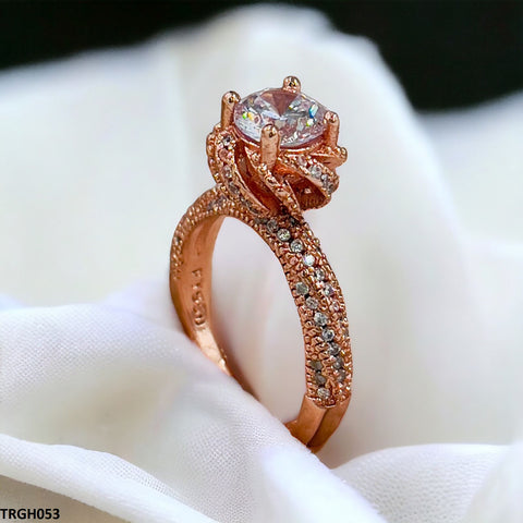 TRGH053 KRL Round Flower Ring - TRGH