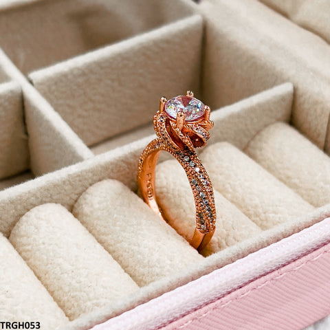 TRGH053 KRL Round Flower Ring - TRGH