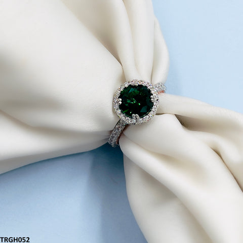 TRGH052 CSH Greenish Round Ring - TRGH