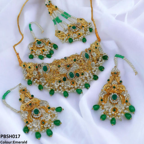 PBSH017 SDQ Bridal Necklace Set - PBSH