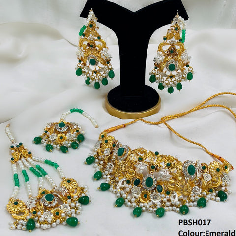 PBSH017 SDQ Bridal Necklace Set - PBSH