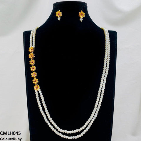 CMLH045 FRN Flower Pearl Mala- CMLH