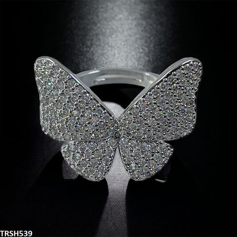 TRSH539 CLJ Imp Silver Butterfly Ring Adjustable - TRSH