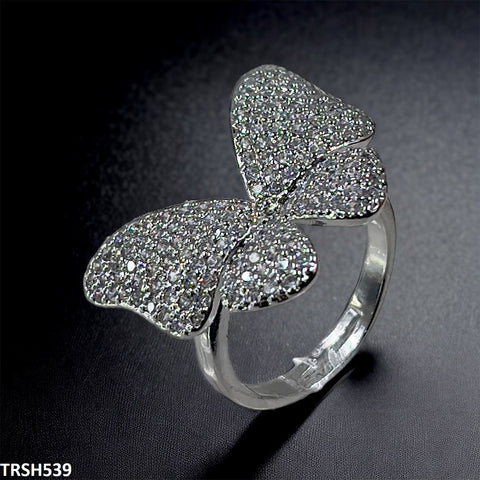 TRSH539 CLJ Imp Silver Butterfly Ring Adjustable - TRSH