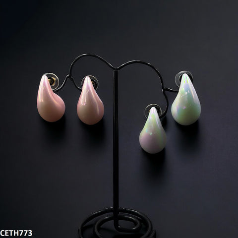 CETH773 LWH Water Drop Stud Tops Pair - CETH