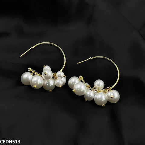 CEDH513 RHJ Ball/Pearl Drop Earrings Pair  - CEDH