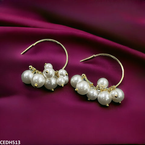 CEDH513 RHJ Ball/Pearl Drop Earrings Pair  - CEDH