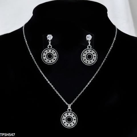 TPSH547 GCQ Round/Coin Pendent Set - CPSH