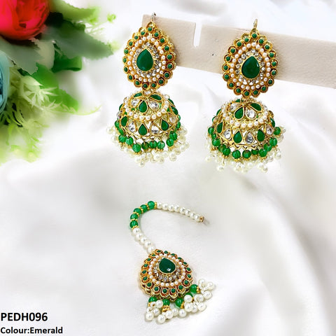 PEDH096 SDQ Tear Jhumki Drop Earrings  - PEDH