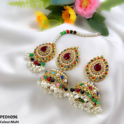 PEDH096 SDQ Tear Jhumki Drop Earrings  - PEDH