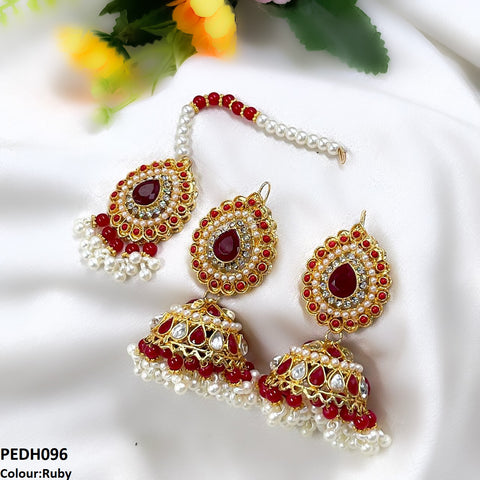 PEDH096 SDQ Tear Jhumki Drop Earrings  - PEDH