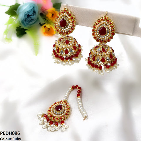 PEDH096 SDQ Tear Jhumki Drop Earrings  - PEDH
