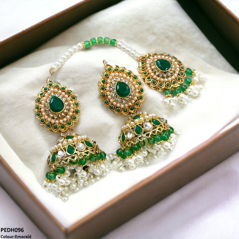 PEDH096 SDQ Tear Jhumki Drop Earrings  - PEDH