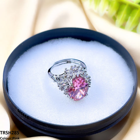 TRSH285 GWH Cathedral Flower Adjustable Ring - TRSH