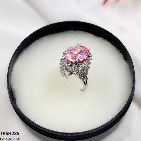 TRSH285 GWH Cathedral Flower Adjustable Ring - TRSH