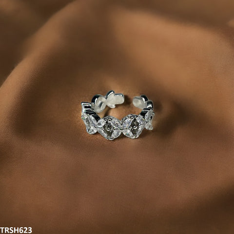 TRSH623 SJS Marquise Flower  Ring Adjustable - TRSH