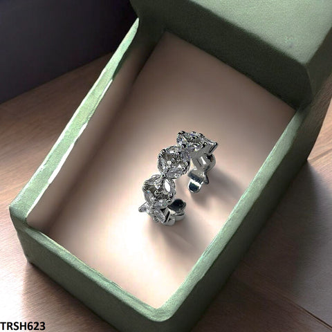 TRSH623 SJS Marquise Flower  Ring Adjustable - TRSH