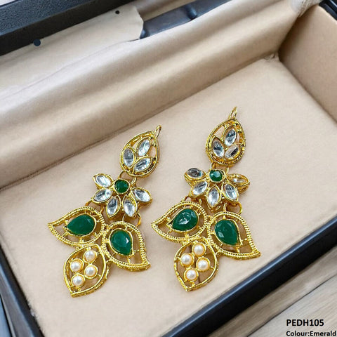 PEDH105 FRN Double Eye Drop Earrings  - PEDH