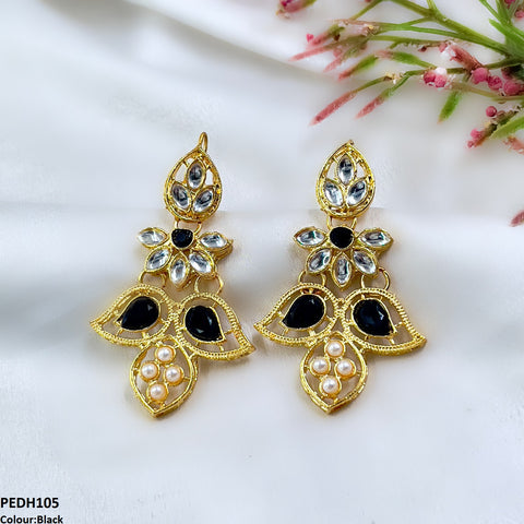 PEDH105 FRN Double Eye Drop Earrings  - PEDH
