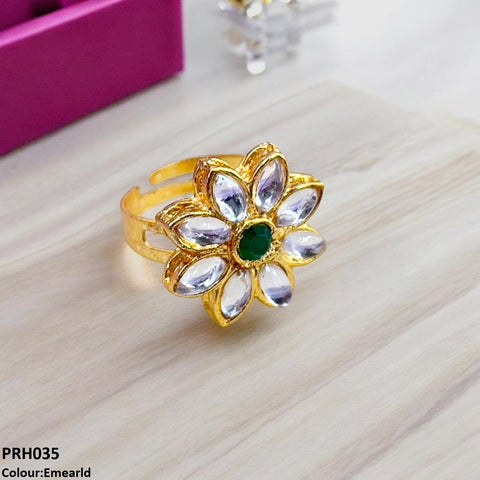 PRH035 FRN Flower  Ring Adjustable- PRH