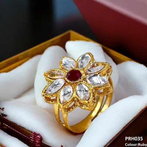 PRH035 FRN Flower  Ring Adjustable- PRH