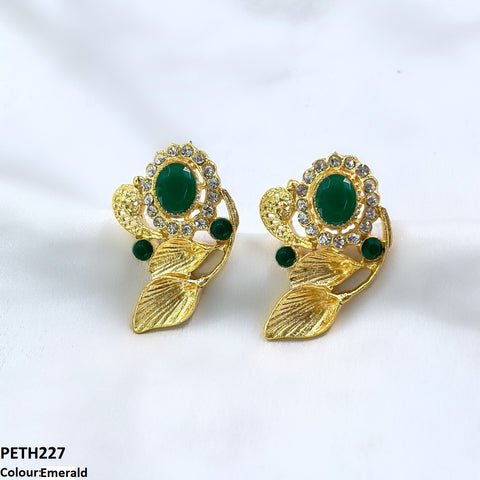 PETH227 FRN Double Leaf Oval Tops Pair - PETH