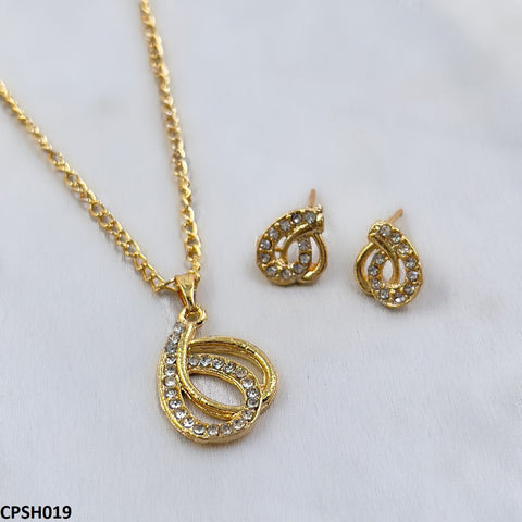 CPSH019 SDQ Double 6 Twisted Pendent Set -CPSH