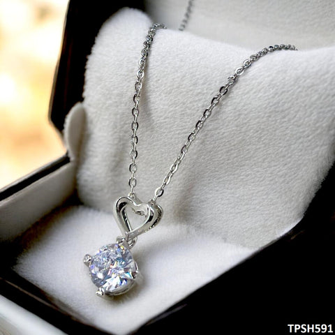 TPSH591 JJF Round Heart Pendent -CPSH