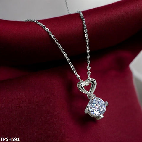 TPSH591 JJF Round Heart Pendent -CPSH