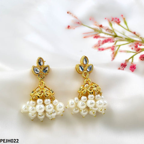 PEJH022 MZM Tear Pearl Drop Jhumki - PEJH