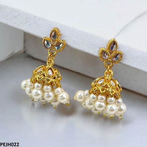 PEJH022 MZM Tear Pearl Drop Jhumki - PEJH