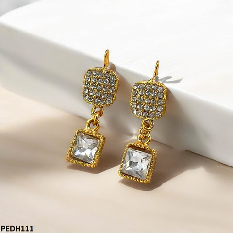 PEDH111 FRN Square Drop Earrings  - PEDH