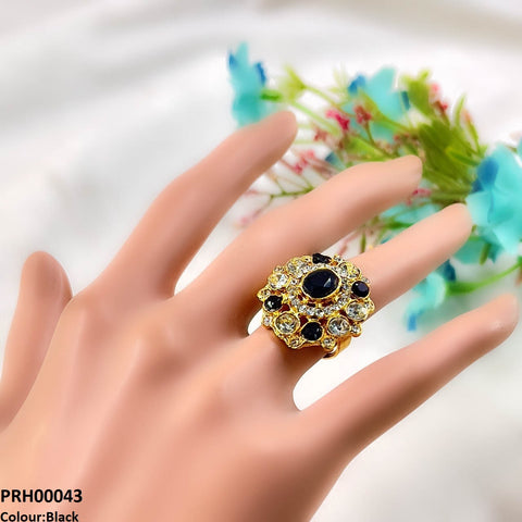 PRH00043 FRN Oval Flower Ring Adjustable - PRH