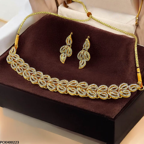 PCKH00223 FRN Double Leaf Choker Set - PCKH