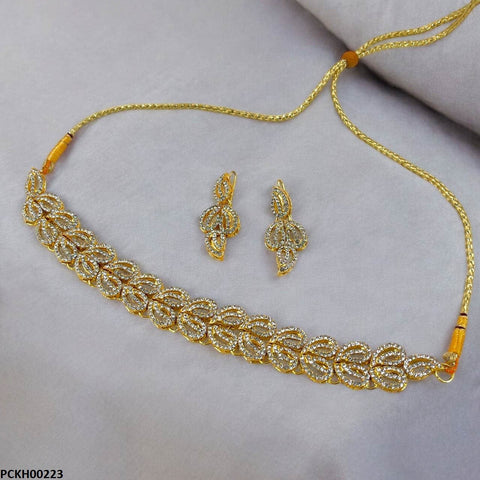 PCKH00223 FRN Double Leaf Choker Set - PCKH