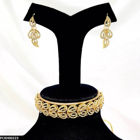 PCKH00223 FRN Double Leaf Choker Set - PCKH