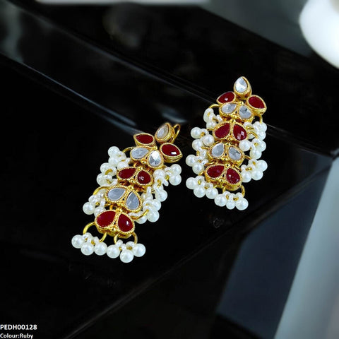 PEDH00128 FRN Tear Pearl Drop Earrings - PEDH