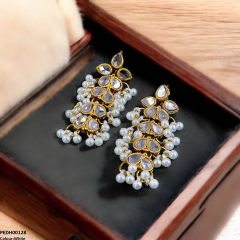 PEDH00128 FRN Tear Pearl Drop Earrings - PEDH