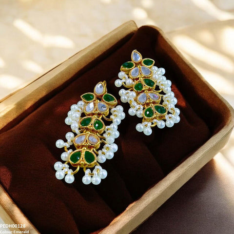 PEDH00128 FRN Tear Pearl Drop Earrings - PEDH