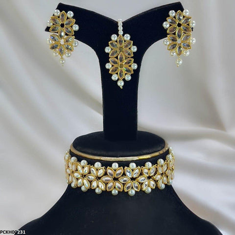 PCKH00231 SDQ Marquise Flower Choker Set - PCKH
