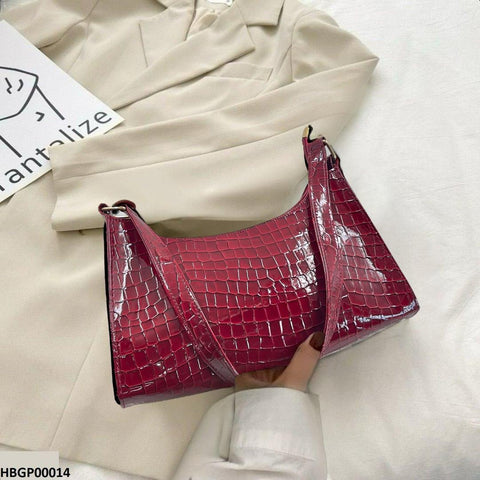 HBGP00014 Crocodile Pattern Armpit Hand Bag - HBGP