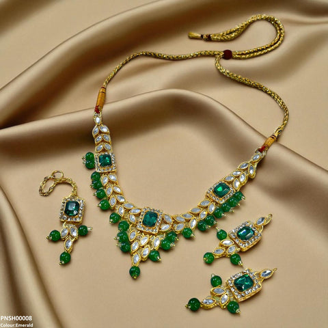 PNSH00008 FRN Rectangle/Tear Necklace Set - PNSH