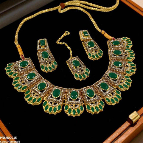 PNSH00015 FRN Marquise/Oval Necklace Set - PNSH