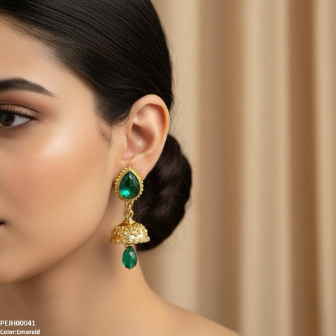 PEJH00041 SDQ Tear Drop Jhumki - PEJH