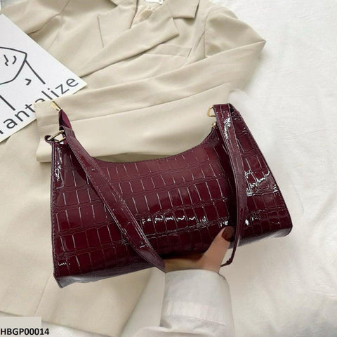 HBGP00014 Crocodile Pattern Armpit Hand Bag - HBGP