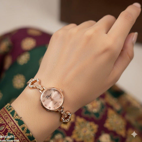 WHL00271 ZWA Round Rose Glow Link Watch - WHL