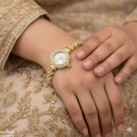 WHL00268 ZWA Rhinestone-Embellished Dial Watch - WHL